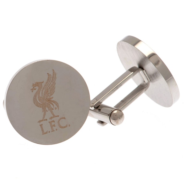 Liverpool FC Runda Manschettknappar i Rostfritt Stål One Size Silver Silver One Size