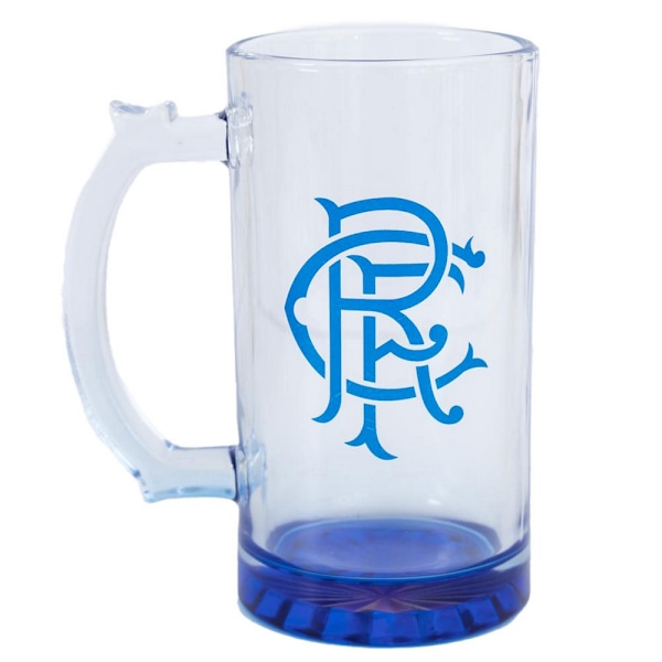 Rangers FC Glas Tankard One Size Klar/Kungsblå Clear/Royal Blue One Size