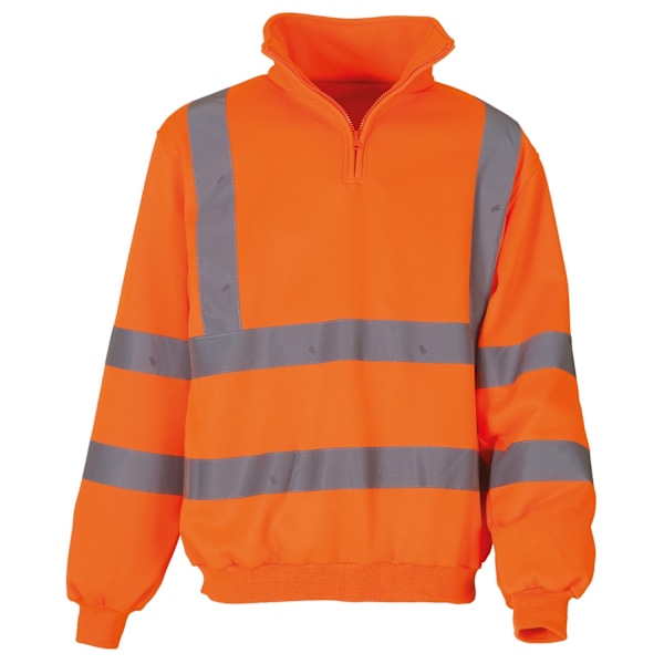 Yoko Hi Vis 1/4 Zip Sweatshirt XL Orange för män Orange XL