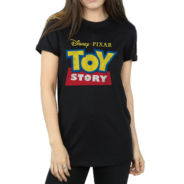 Toy Story Damtröja med logotyp i bomull för kvinnor/damer, M, svart Black M
