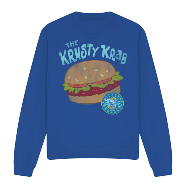 SvampBob Fyrkant Unisex Vuxen Krusty Krab Sweatshirt M Roy Royal Blue M