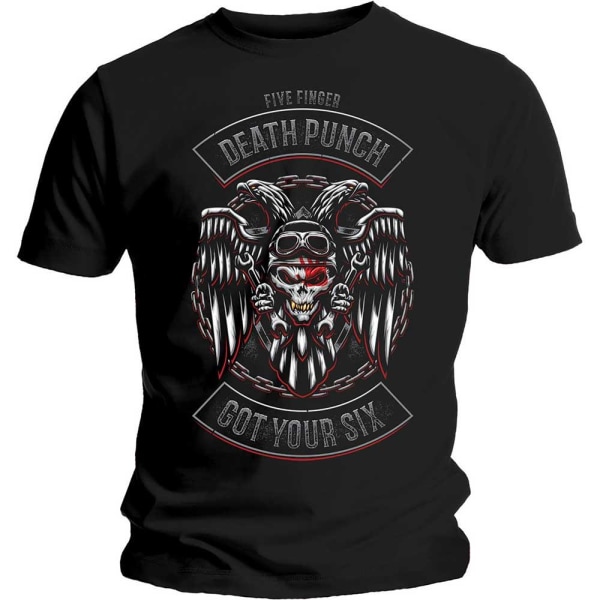 Five Finger Death Punch Unisex Vuxen Biker Badge T-shirt S Blac Black S