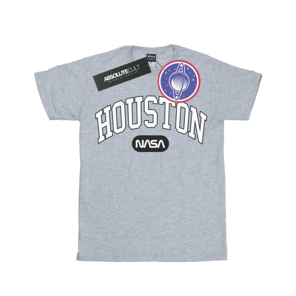 NASA Womens/Ladies Houston Collegiate Cotton Boyfriend T-shirt Sports Grey M