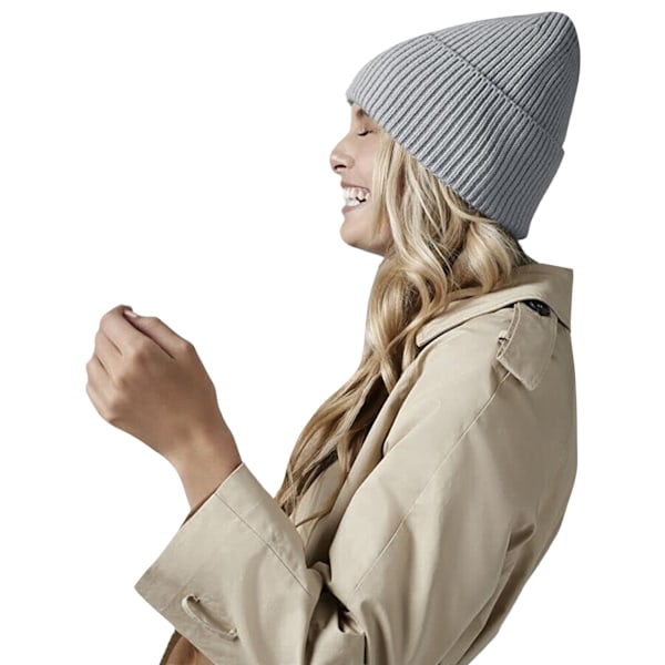 Beechfield Cuffed Oversized Beanie One Size Light Grey Light Grey One Size