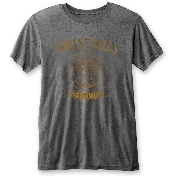 Ramones Unisex Vuxen Forest Hills Vintage T-shirt XXL Charcoal Charcoal Grey XXL