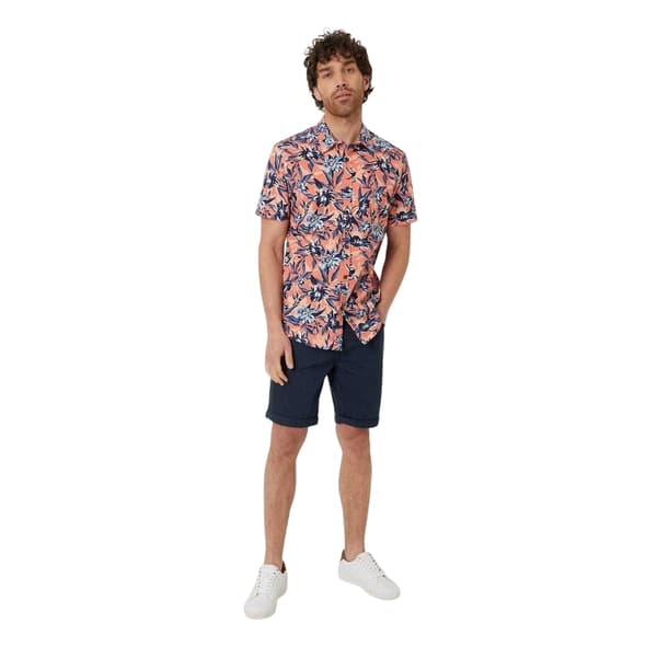 Threadbare Herr Latham Blommig Normal Skjorta M Persika Peach M