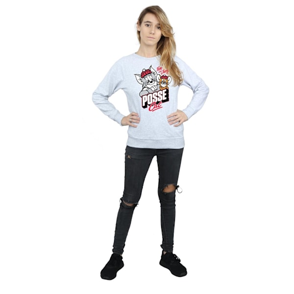 Tom And Jerry Dam/Dam Posse Katt Sweatshirt S Heather Grey Heather Grey S