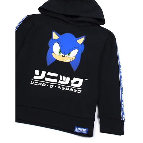 Sonic The Hedgehog Barn Hoodie för barn/barn 8-9 år Svart/Blå Black/Blue 8-9 Years