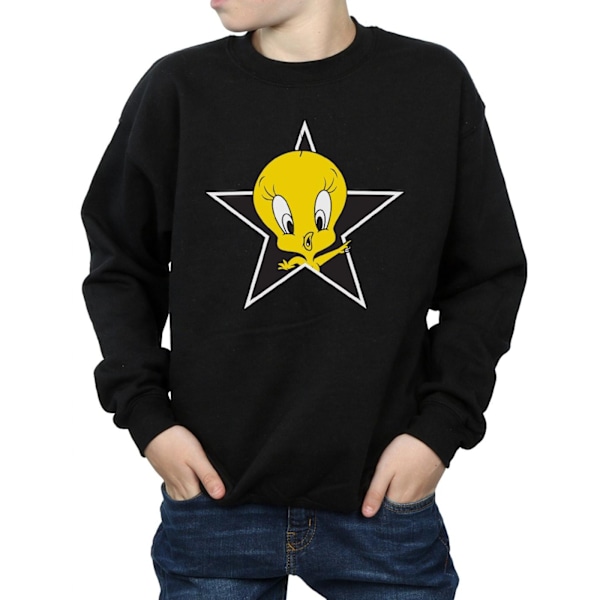 Looney Tunes Boys Tweety Pie Star Sweatshirt 9-11 år Svart Black 9-11 Years