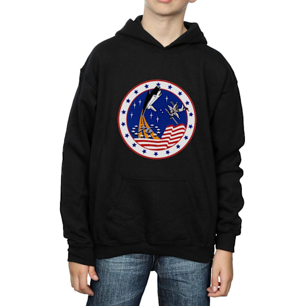 NASA Boys Classic Rocket 76 Hoodie 9-11 år Svart Black 9-11 Years