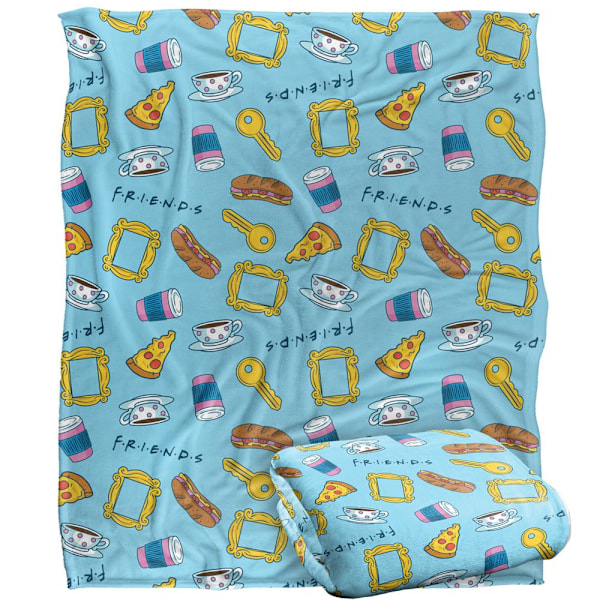 Friends Filt med All-Over-Tryck One Size Flerfärgad Multicoloured One Size