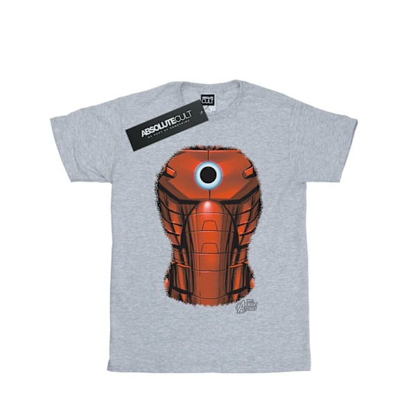 Marvel Iron Man T-shirt med bröstbild, storlek L, sportgrå Sports Grey L