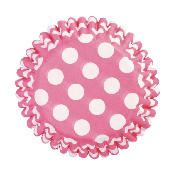 Culpitt Polka Dot muffins och muffinsfodral (paket med 54) One Siz White/Pink One Size