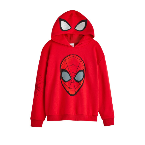 Spider-Man ansiktshuvtröja för barn/barn 2-3 år Röd Red 2-3 Years