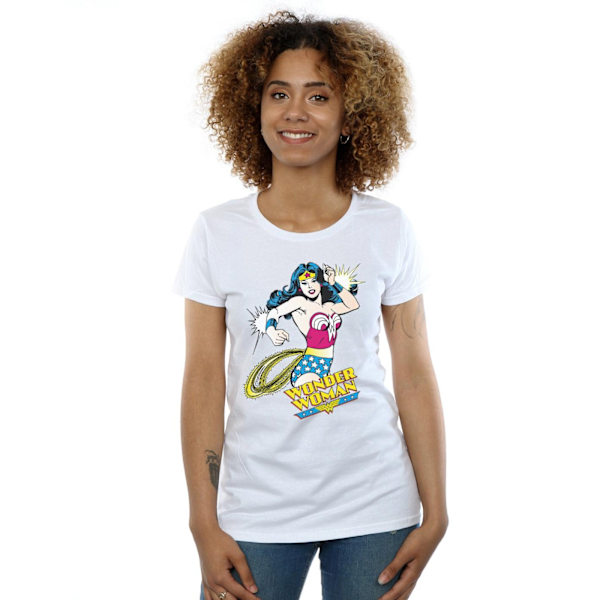 Wonder Woman Dam T-shirt i bomull för kvinnor/damer, storlek L, vit White L