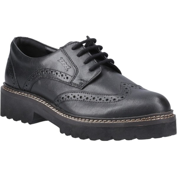 POD Herr Kortney Brogues i Läder 4 UK Svart Black 4 UK