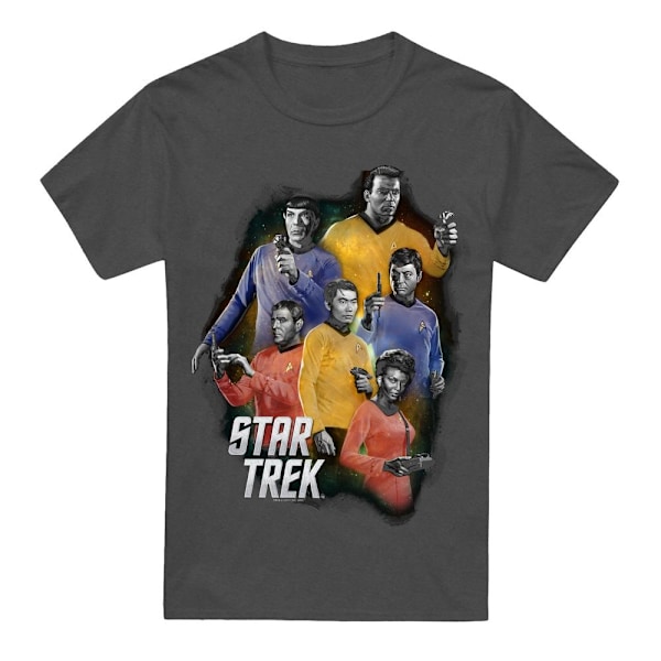 Star Trek Unisex Vuxen Galaxy Glow T-Shirt XL Kolgrå Charcoal XL