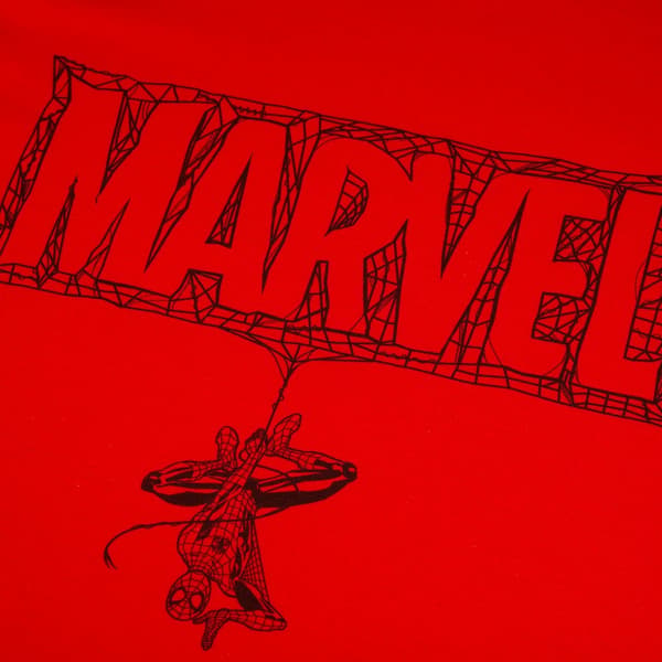 Spider-Man herr Web Logo T-shirt M röd Red M