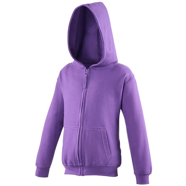 Awdis Barn Unisex Hoodie / Tröja / Zoodie 9-11 Lila Purple 9-11