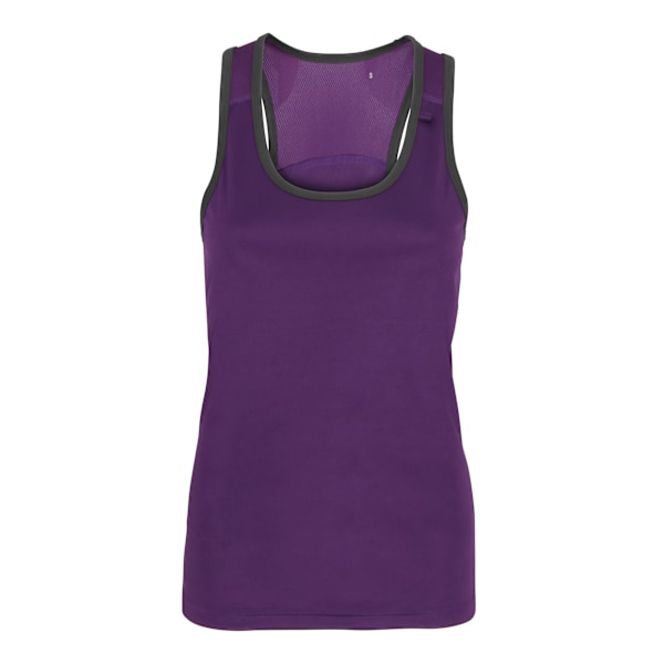 Tri Dri Dam/Kvinnor Panelad Fitness Sleeveless Vest XS Lila Purple / Charcoal XS