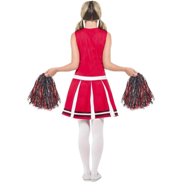 Smiffys Dam/Dam Cheerleader Kostym M Röd/Vit Red/White M