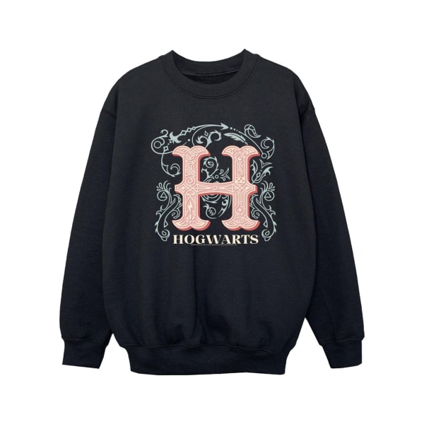 Harry Potter Flickor Blommor H Sweatshirt 12-13 År Svart Black 12-13 Years