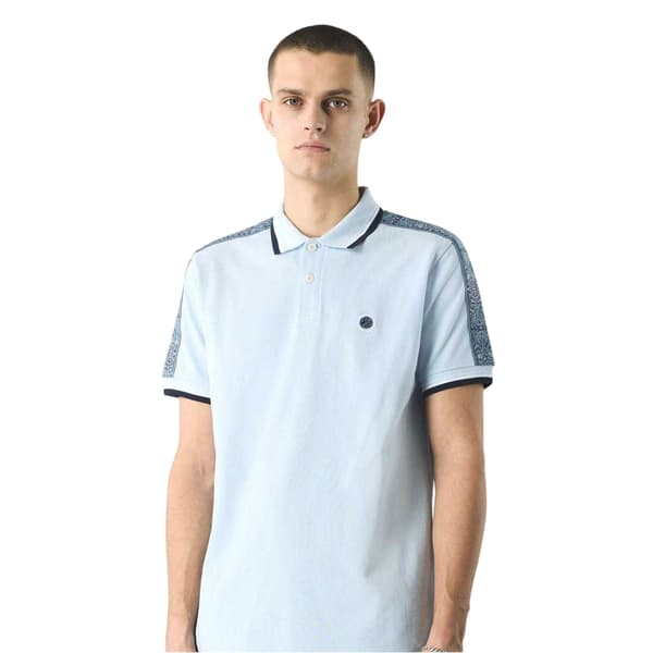 Pretty Green Herr Paisley Regular Pikétröja S Ljusblå Light Blue S