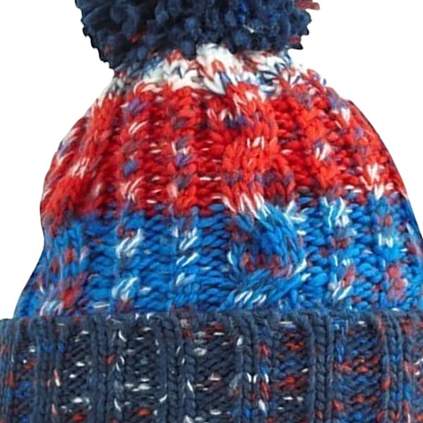 Beechfield Unisex Vuxna Corkscrew Stickad Pom Pom Mössa Hat O Chilli Blues One Size