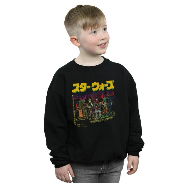 Star Wars Boys Japanese Bounty Hunters Sweatshirt 7-8 år Bla Black 7-8 Years