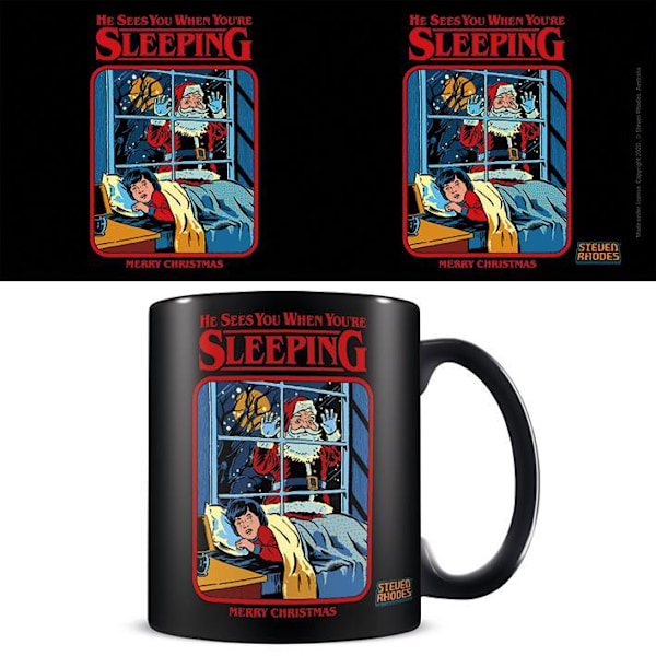 Steven Rhodes He Sees You When You´re Sleeping Mug One Size Bla Black/Red/Blue One Size