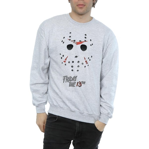 Fredag den 13:e herr Jason Hockey Mask Sweatshirt XL Sports Grey Sports Grey XL
