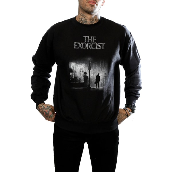 The Exorcist Mens Mono Distressed Poster Sweatshirt XXL Svart Black XXL