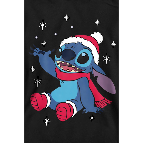 Lilo & Stitch Unisex Vuxen Snöflinga Jultröja M Svart Black M
