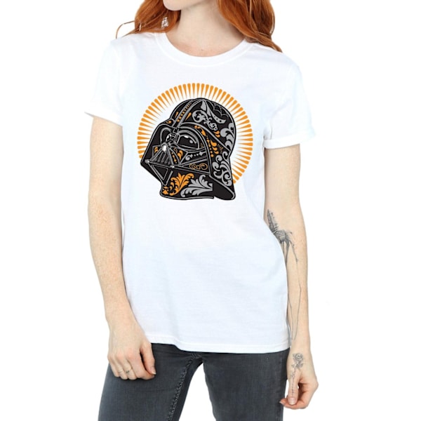 Star Wars Dam/Damer Darth Vader Dia De Los Muertos Bomull B White XL