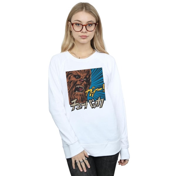 Star Wars Dam/Damer Chewbacca Roar Pop Art Sweatshirt XXL W White XXL