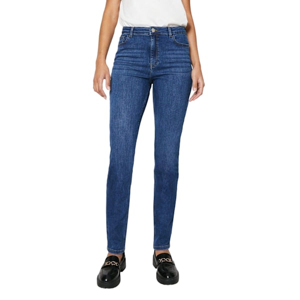 Dorothy Perkins Dam/Kvinnor Comfort Stretch Tall och Slim Jea Mid Wash 16 UK R