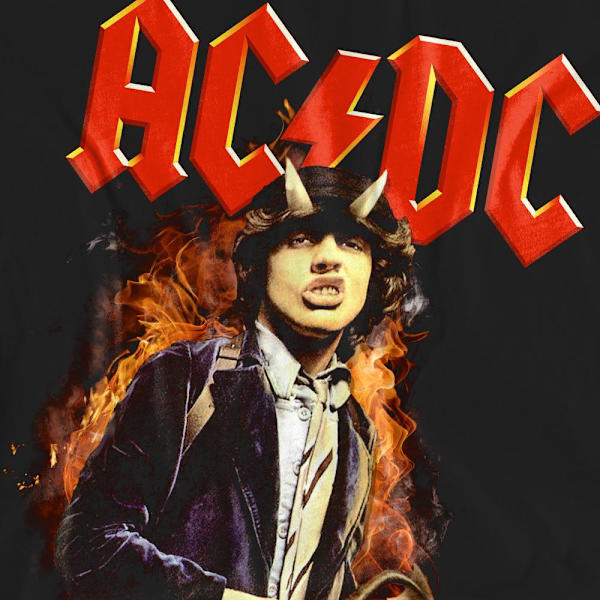 AC/DC Unisex Vuxen Fire And Horns T-Shirt L Svart Black L