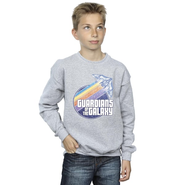 Guardians Of The Galaxy Boys Badge Rocket Sweatshirt 12-13 År Sports Grey 12-13 Years