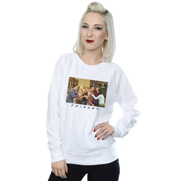 Friends Dam/Damer Gruppfoto Lägenhet Sweatshirt S Vit White S