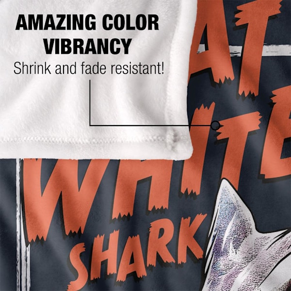 Shark Week Filt Stor Vit Haj En Storlek Flerfärgad Multicoloured One Size