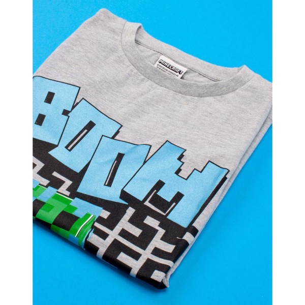 Minecraft Boys Boom T-shirt 13-14 år Grå Grey 13-14 Years