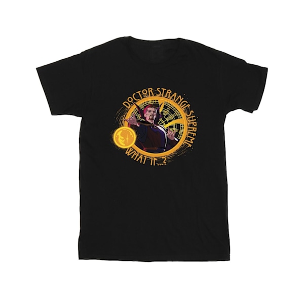 Marvel Girls What If Supreme Dr Strange Bomull T-shirt 5-6 år Black 5-6 Years