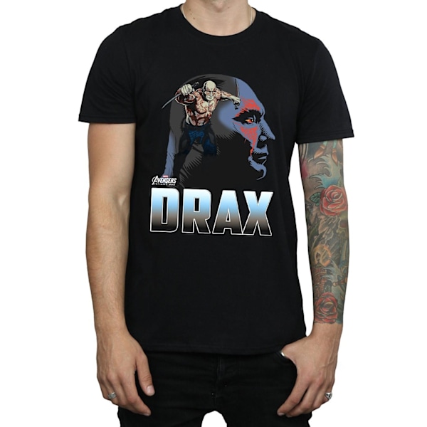 Marvel herr Avengers Infinity War Drax karaktär T-shirt S svart Black S