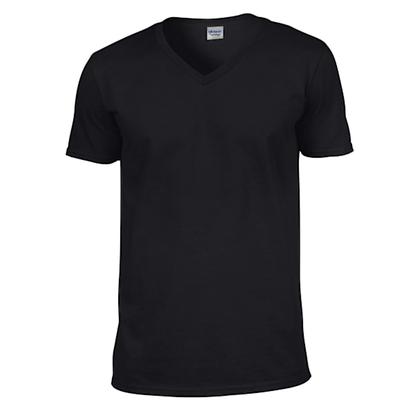 Gildan Unisex Vuxen Softstyle V-ringad T-shirt XL Svart Black XL