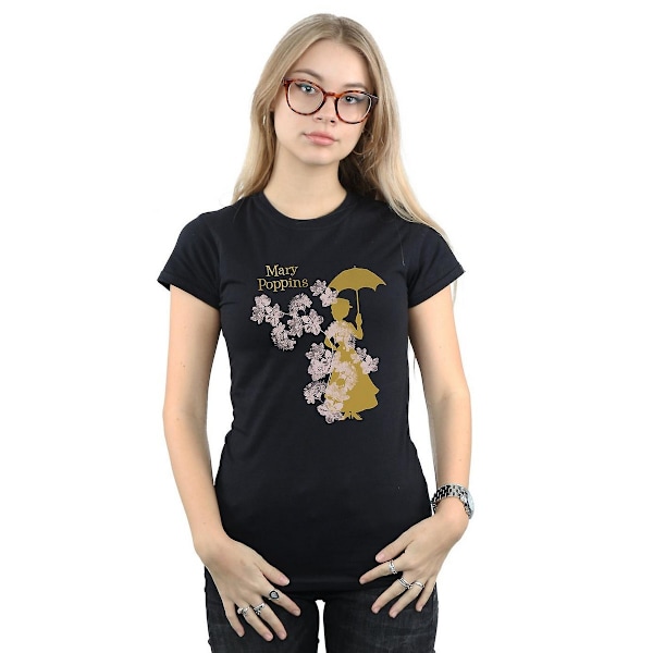 Mary Poppins Dam/Dam Floral Bomull T-shirt L Svart Black L
