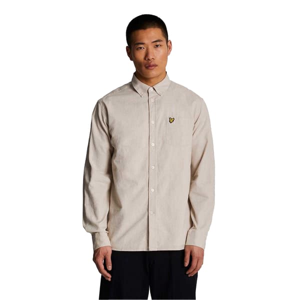 Lyle & Scott Herr Cotton Linen Button-Down Skjorta XL Vit White XL