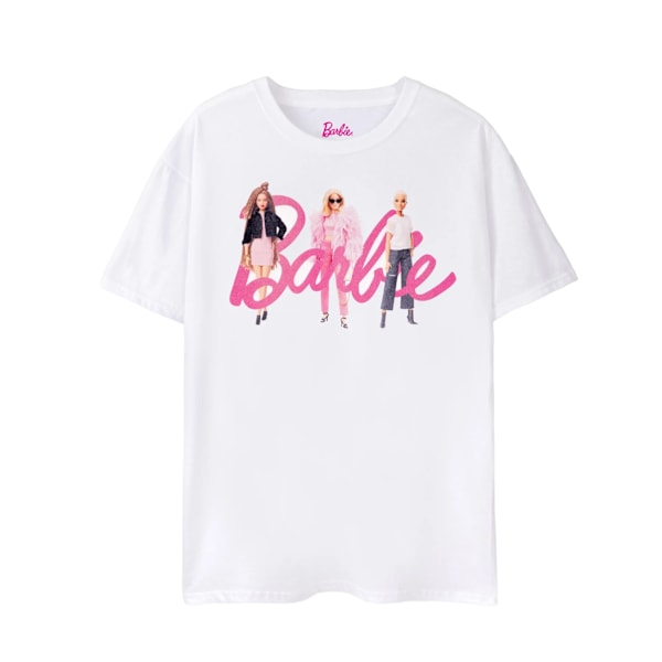 Barbie Dam/Dam T-shirt med logotyp S Vit White S