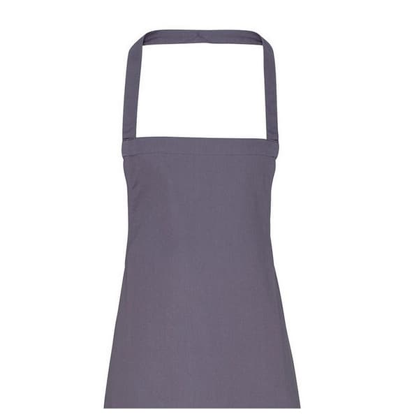 Premier Unisex Vuxen Bomulls Bibbed Förkläde En Storlek Mörkgrå Dark Grey One Size