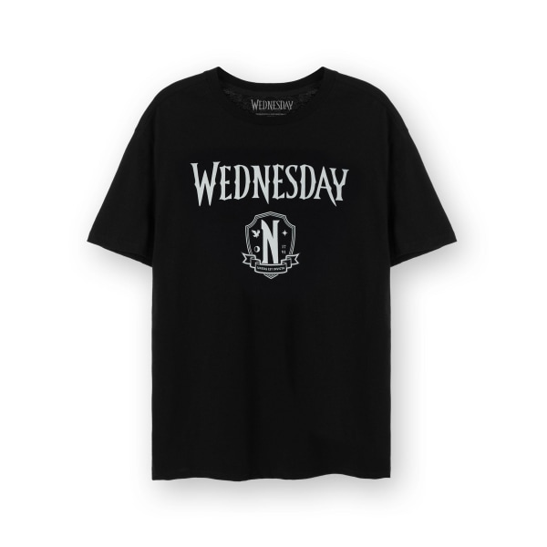 Onsdag Dam/Ladies Crest Logo T-shirt S Svart/Vit Black/White S