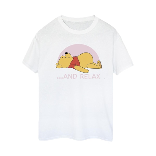 Disney Dam/Damer Winnie The Pooh Relax Bomull Boyfriend T-S White 5XL